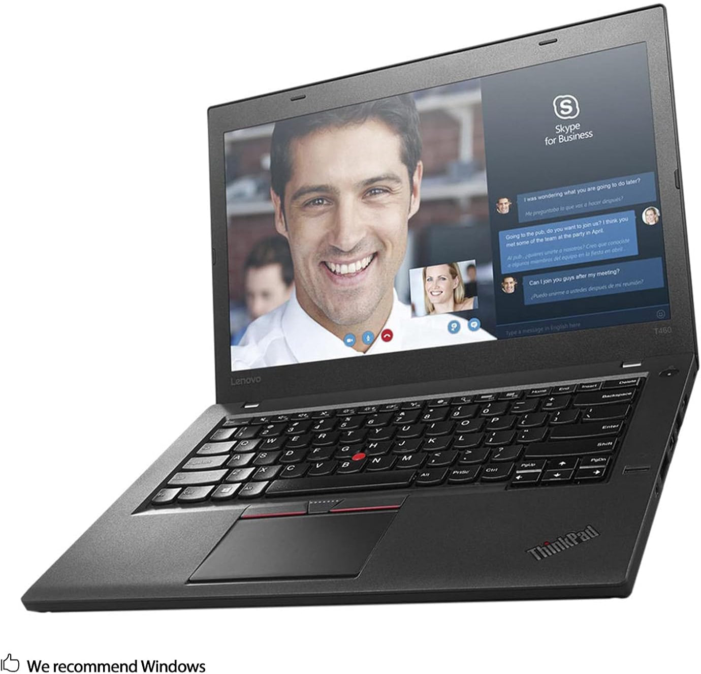 Lenovo ThinkPad T460 14in Notebook Intel Core I5-6200U up to 2.8G,Webcam,1920x1080,8G RAM,256G SSD,USB 3.0,HDMI,Win 10 Pro 64 Bit,Multi-Language Support English