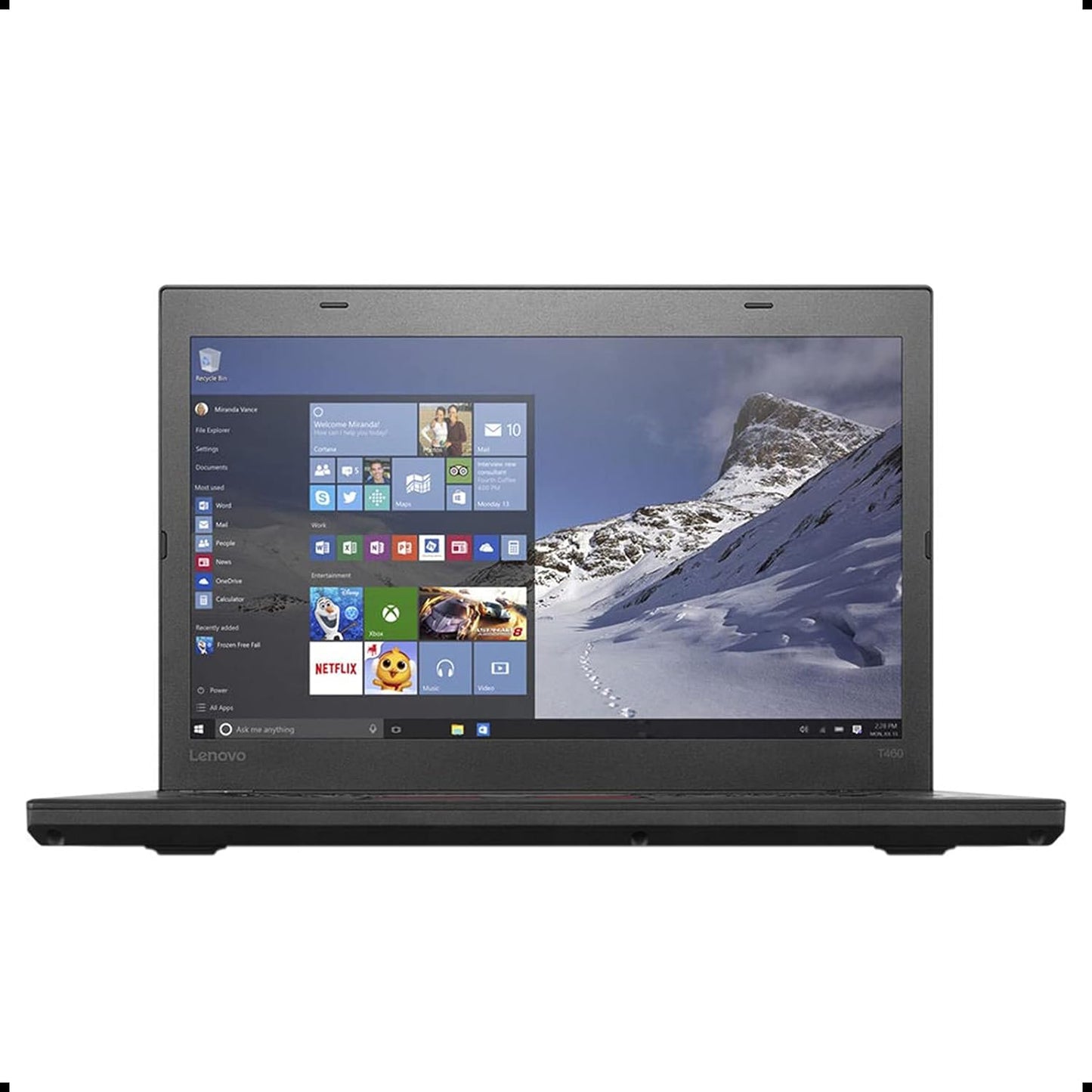 Lenovo ThinkPad T460 14in Notebook Intel Core I5-6200U up to 2.8G,Webcam,1920x1080,8G RAM,256G SSD,USB 3.0,HDMI,Win 10 Pro 64 Bit,Multi-Language Support English