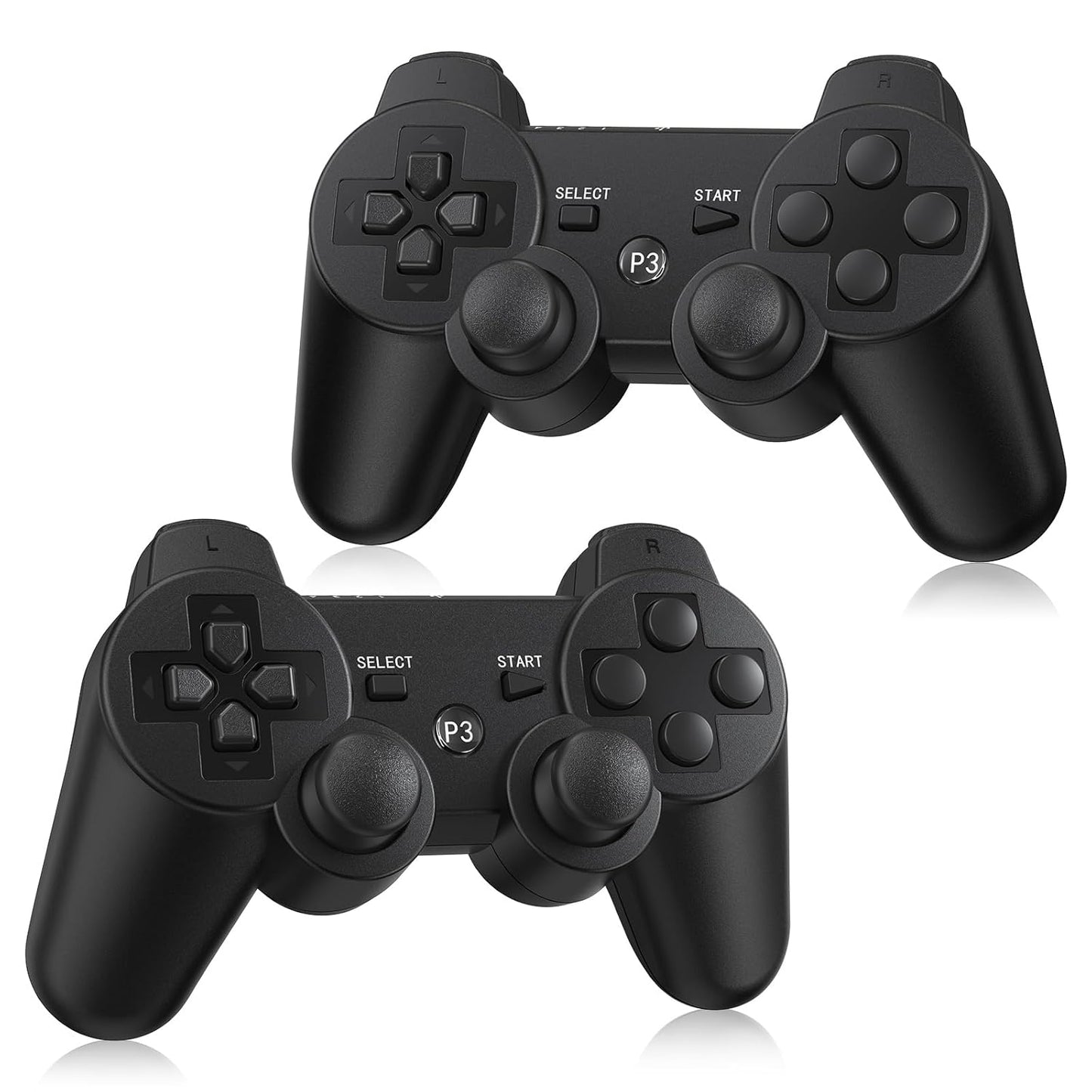 PS3 Controller Wireless, with 1 Charging Cables, Compatible with PlayStation 3 - Black